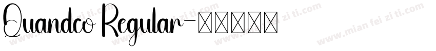 Quandco Regular字体转换